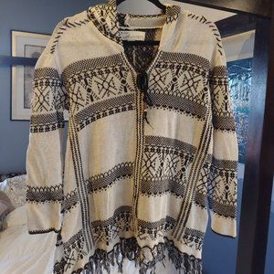 Vintage Havana Southwestern Pullover with Hood - Medium